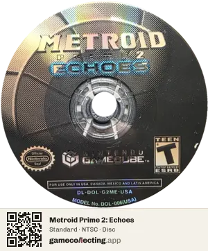 Metroid Prime 2: Echoes Nintendo GameCube, NTSC disc