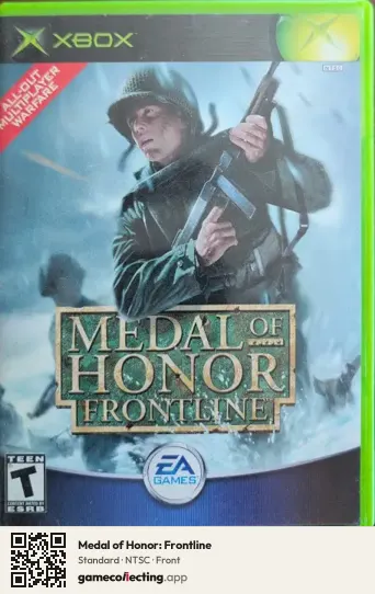 Medal of Honor: Frontline Xbox, NTSC box front