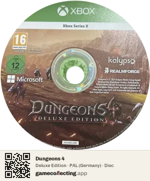 Dungeons 4 Xbox Series X, PAL disc