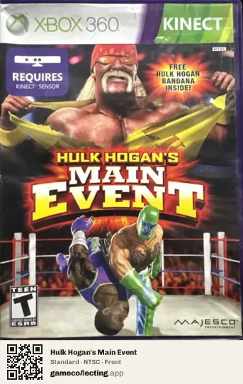Hulk Hogan's Main Event Xbox 360, NTSC box front