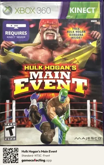 Hulk Hogan's Main Event Xbox 360, NTSC box front