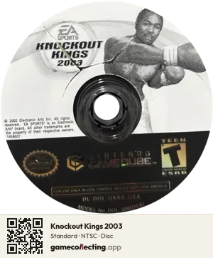 Knockout Kings 2003 Nintendo GameCube, NTSC disc