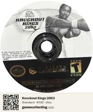 Knockout Kings 2003 Nintendo GameCube, NTSC disc