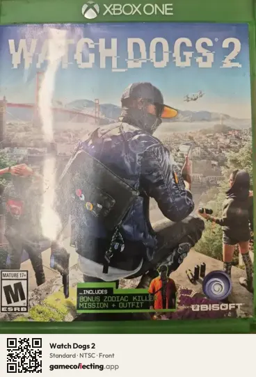 Watch Dogs 2 Xbox One, NTSC box front