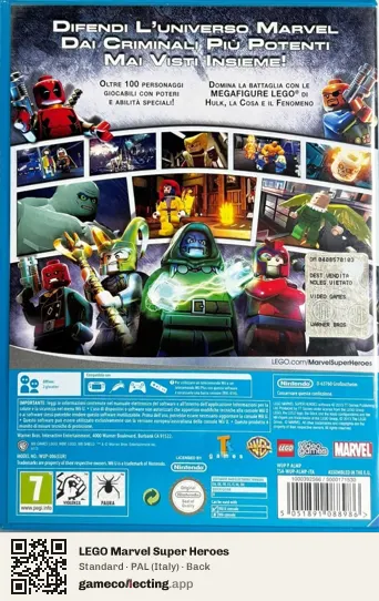 LEGO Marvel Super Heroes Nintendo Wii U, Italy box back