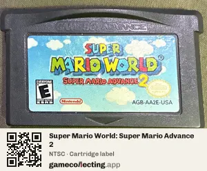 Super Mario World: Super Mario Advance 2 Game Boy Advance, NTSC cartridge label