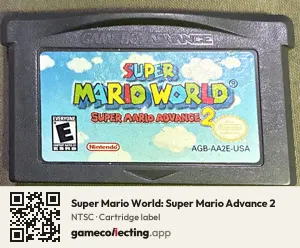 Super Mario World: Super Mario Advance 2 Game Boy Advance, NTSC cartridge label