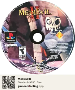 Medievil II PlayStation, NTSC disc