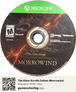 The Elder Scrolls Online: Morrowind Xbox One, NTSC disc