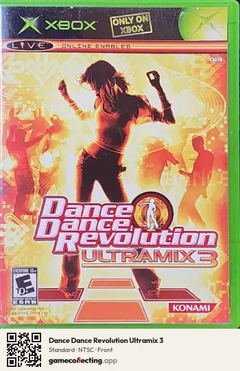 Dance Dance Revolution Ultramix 3 Xbox, NTSC box front