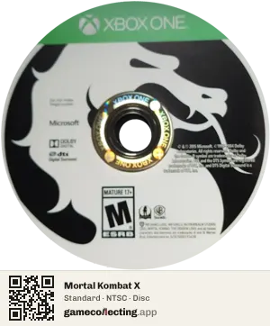 Mortal Kombat X Xbox One, NTSC disc