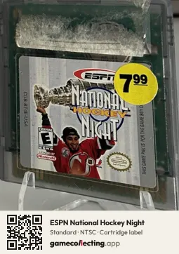 ESPN National Hockey Night Game Boy Color, NTSC cartridge label