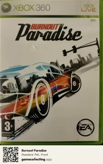 Burnout Paradise Xbox 360, PAL box front