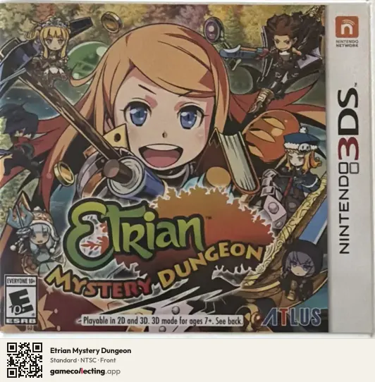Etrian Mystery Dungeon Nintendo 3DS, NTSC box front
