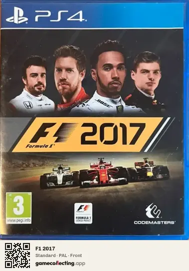 F1 2017 PlayStation 4, PAL box front