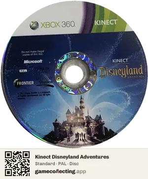 Kinect Disneyland Adventures Xbox 360, PAL disc