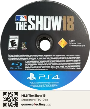 MLB The Show 18 PlayStation 4, NTSC disc