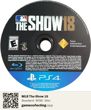 MLB The Show 18 PlayStation 4, NTSC disc