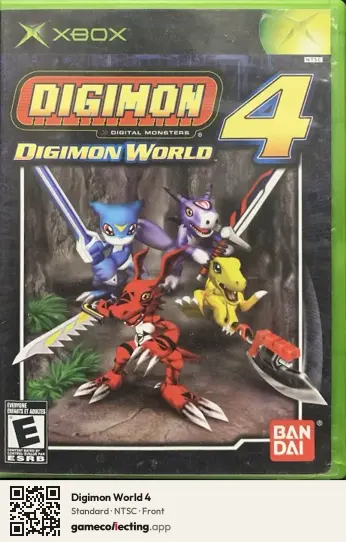 Digimon World 4 Xbox, NTSC box front