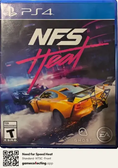 Need for Speed Heat PlayStation 4, NTSC box front