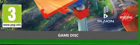 Hot Wheels Infinite Rush, the PEGI square on its front