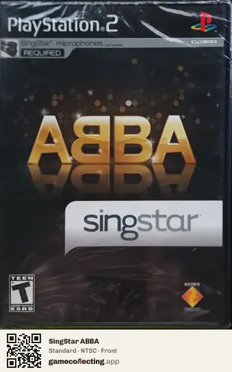 SingStar ABBA PlayStation 2, NTSC box front