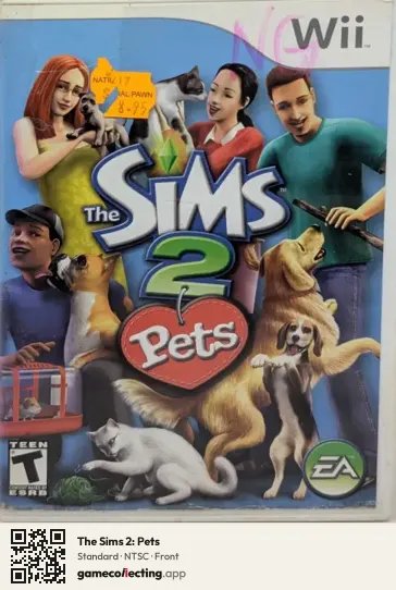 The Sims 2: Pets Nintendo Wii, NTSC box front