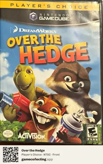 Over the Hedge Nintendo GameCube, NTSC box front