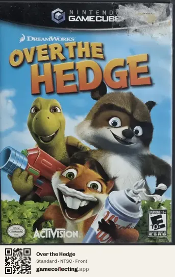Over the Hedge Nintendo GameCube, NTSC box front