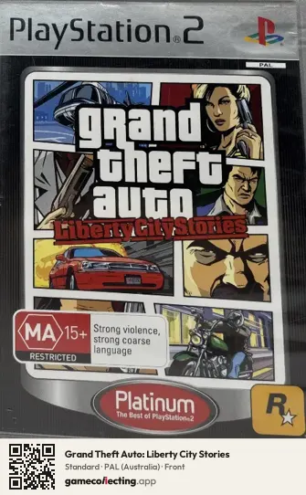 Grand Theft Auto: Liberty City Stories PlayStation 2, Australia box front