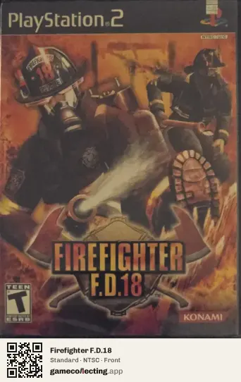 Firefighter F.D.18 PlayStation 2, NTSC box front