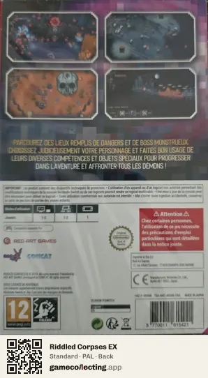 Riddled Corpses EX Nintendo Switch, PAL box back