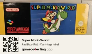 Super Mario World Super Nintendo Entertainment System, PAL cartridge label
