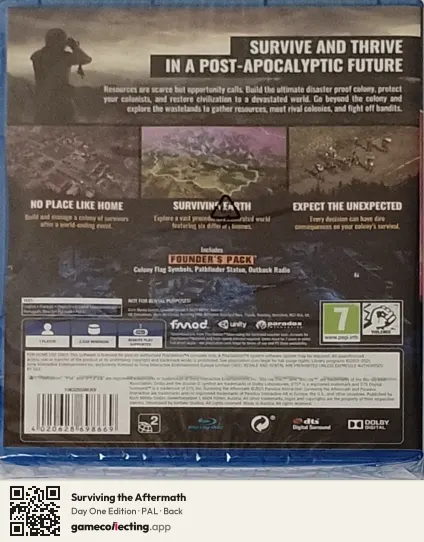 Surviving the Aftermath PlayStation 4, PAL box back