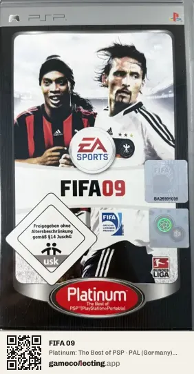 FIFA 09 PlayStation Portable, Germany box front
