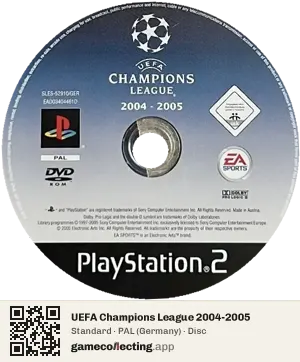 UEFA Champions League 2004-2005 PlayStation 2, PAL disc