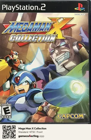 Mega Man X Collection PlayStation 2, NTSC box front