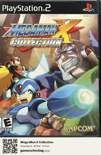 Mega Man X Collection PlayStation 2, NTSC box front