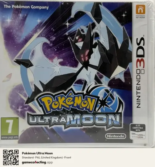 Pokémon Ultra Moon Nintendo 3DS, United Kingdom box front