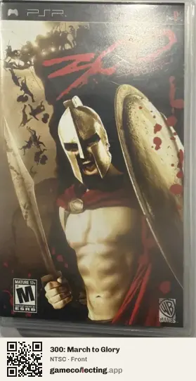 300: March to Glory PlayStation Portable, NTSC box front