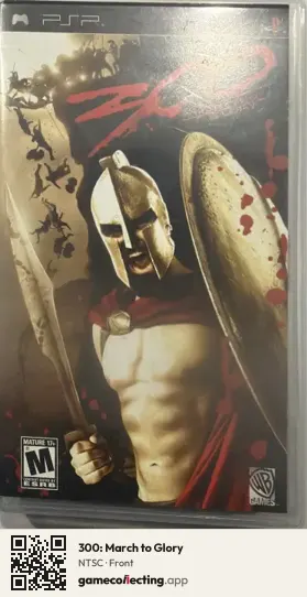300: March to Glory PlayStation Portable, NTSC box front