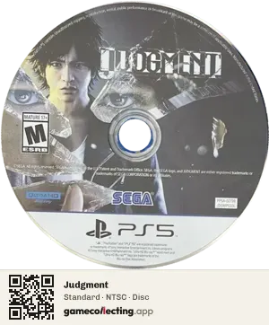 Judgment PlayStation 5, NTSC disc