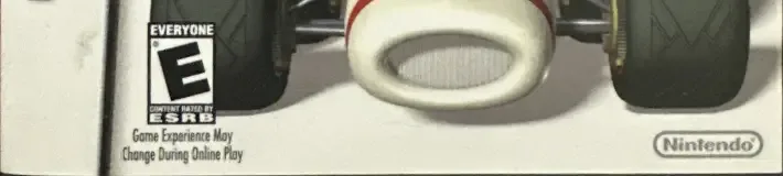 Mario Kart DS, the ESRB box on its front