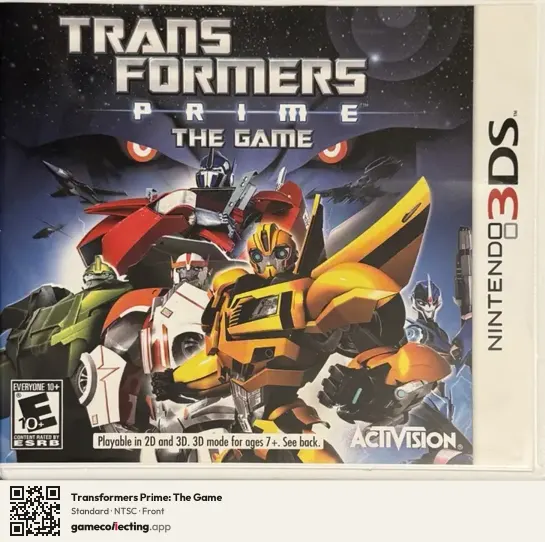Transformers Prime: The Game Nintendo 3DS, NTSC box front
