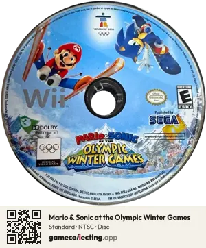 Mario & Sonic at the Olympic Winter Games Nintendo Wii, NTSC disc