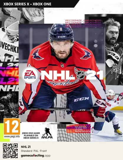 NHL 21 Xbox One, PAL box front