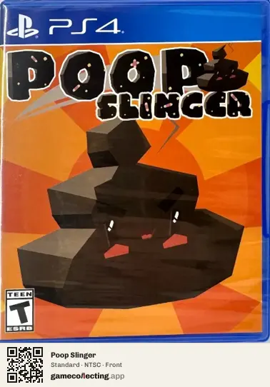 Poop Slinger PlayStation 4, NTSC box front