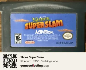 Shrek SuperSlam Game Boy Advance, NTSC cartridge label