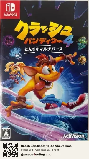 Crash Bandicoot 4: It's About Time Nintendo Switch, Asia box front