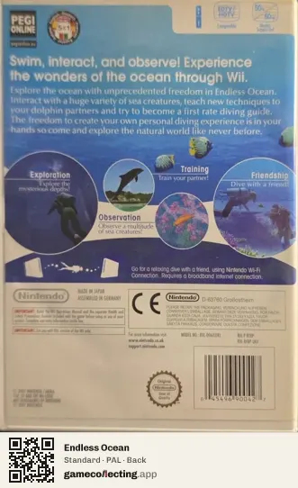 Endless Ocean Nintendo Wii, PAL box back